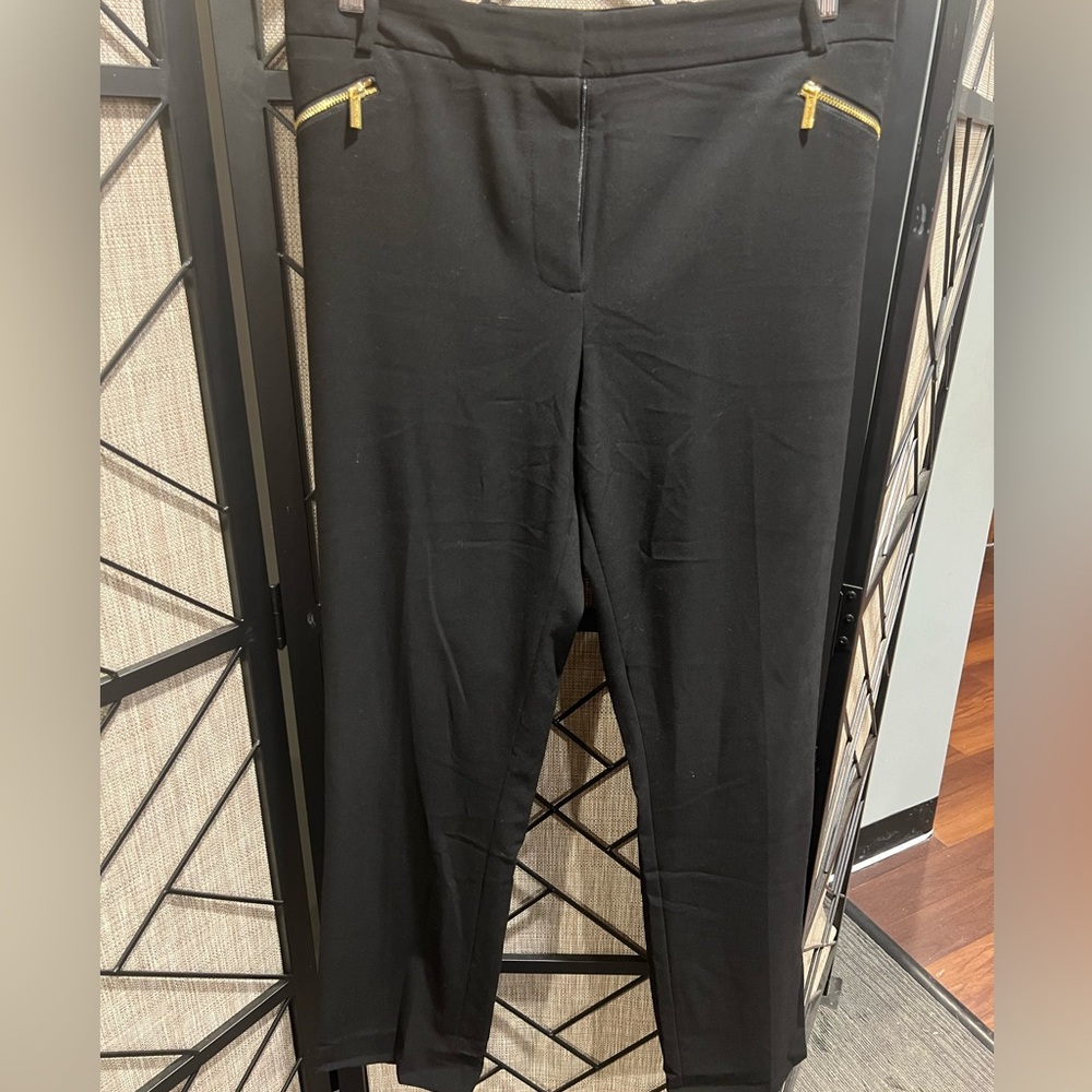 Calvin Klein Black Stretchy Ankle Trousers - Sz 14